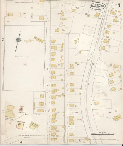 Sanborn Fire Insurance Map from Black Diamond, King County, Washington (1929), Sheet #0003 - Complete Map Set gallery image, historic Sanborn map, vintage wall art, Washington Washington