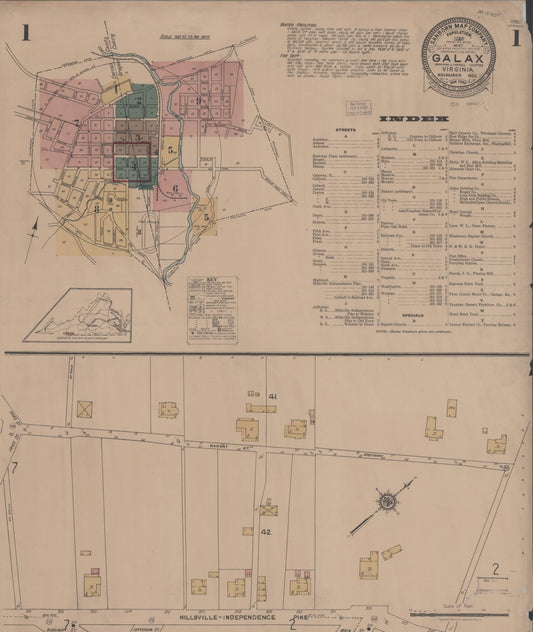 Sanborn Fire Insurance Map from Galax, Independent Cities, Virginia. (1922) – Historic Sanborn Fire Insurance Map Print