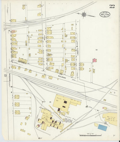 Sanborn Fire Insurance Map from Milton, Northumberland County, Pennsylvania (1913), Sheet #0022 - Historic Sanborn Fire Insurance Map Print, vintage old map wall art, antique decor, genealogy gift, Pennsylvania Pennsylvania map