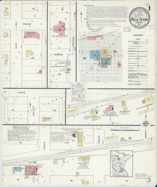 Sanborn Fire Insurance Map from Belle Plaine, Scott County, Minnesota. (1914) – Map View