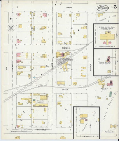 Sanborn Fire Insurance Map from Mount Pulaski, Logan County, Illinois (1900), Sheet #0005 - Complete Map Set gallery image, historic Sanborn map, vintage wall art, Illinois Illinois
