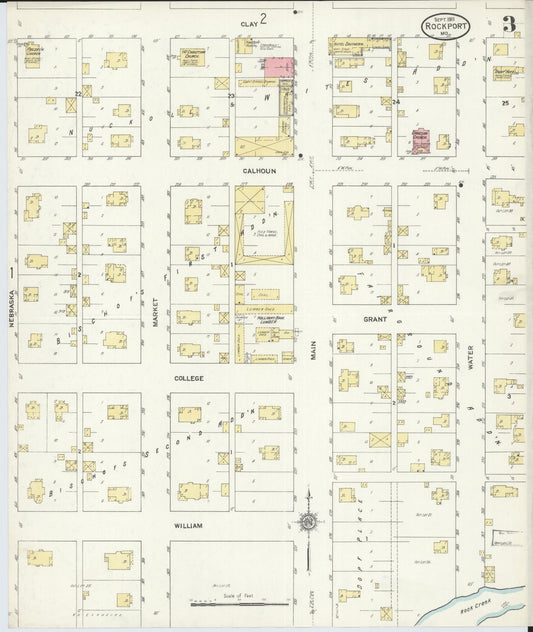 Sanborn Fire Insurance Map from Rockport, Atchison County, Missouri (1911), Sheet #0003 - Historic Sanborn Fire Insurance Map Print, vintage old map wall art, antique decor, genealogy gift, Missouri Missouri map