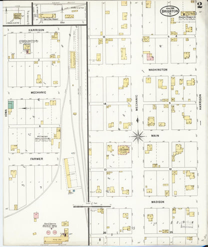 Sanborn Fire Insurance Map from Brighton, Washington County, Iowa (1899), Sheet #0002 - Historic Sanborn Fire Insurance Map Print