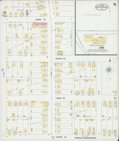 Sanborn Fire Insurance Map from Mount Vernon, Jefferson County, Illinois (1902), Sheet #0008 - Complete Map Set gallery image, historic Sanborn map, vintage wall art, Illinois Illinois