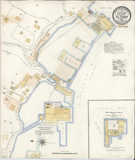 Sanborn Fire Insurance Map from Altoona, Wahkiakum County, Washington. (1914) – Historic Sanborn Fire Insurance Map Print