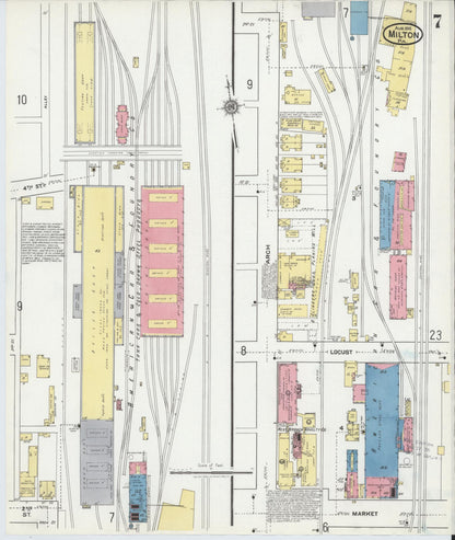 Sanborn Fire Insurance Map from Milton, Northumberland County, Pennsylvania (1918), Sheet #0007 - Complete Map Set gallery image, historic Sanborn map, vintage wall art, Pennsylvania Pennsylvania