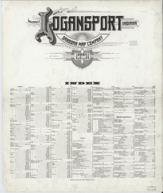 Sanborn Fire Insurance Map from Logansport, Cass County, Indiana. (1921) – Historic Sanborn Fire Insurance Map Print