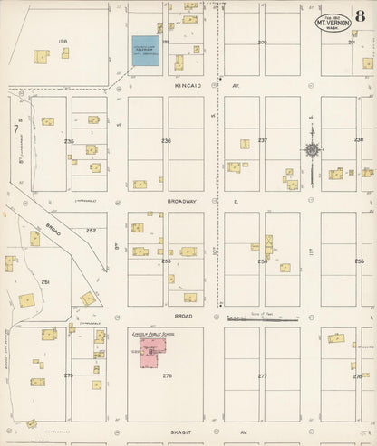 Sanborn Fire Insurance Map from Mount Vernon, Skagit County, Washington (1912), Sheet #0008 - Complete Map Set gallery image, historic Sanborn map, vintage wall art, Washington Washington