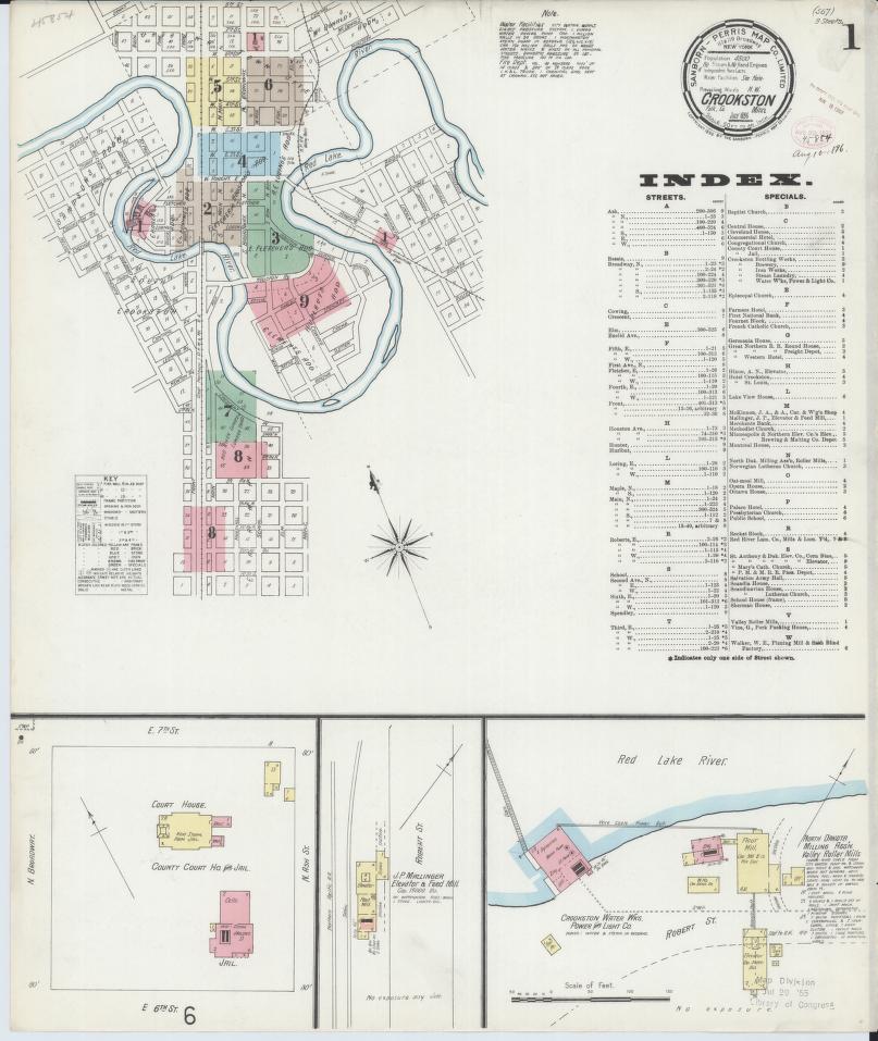 Sanborn Fire Insurance Map from Crookston, Polk County, Minnesota. (1896) – Map View