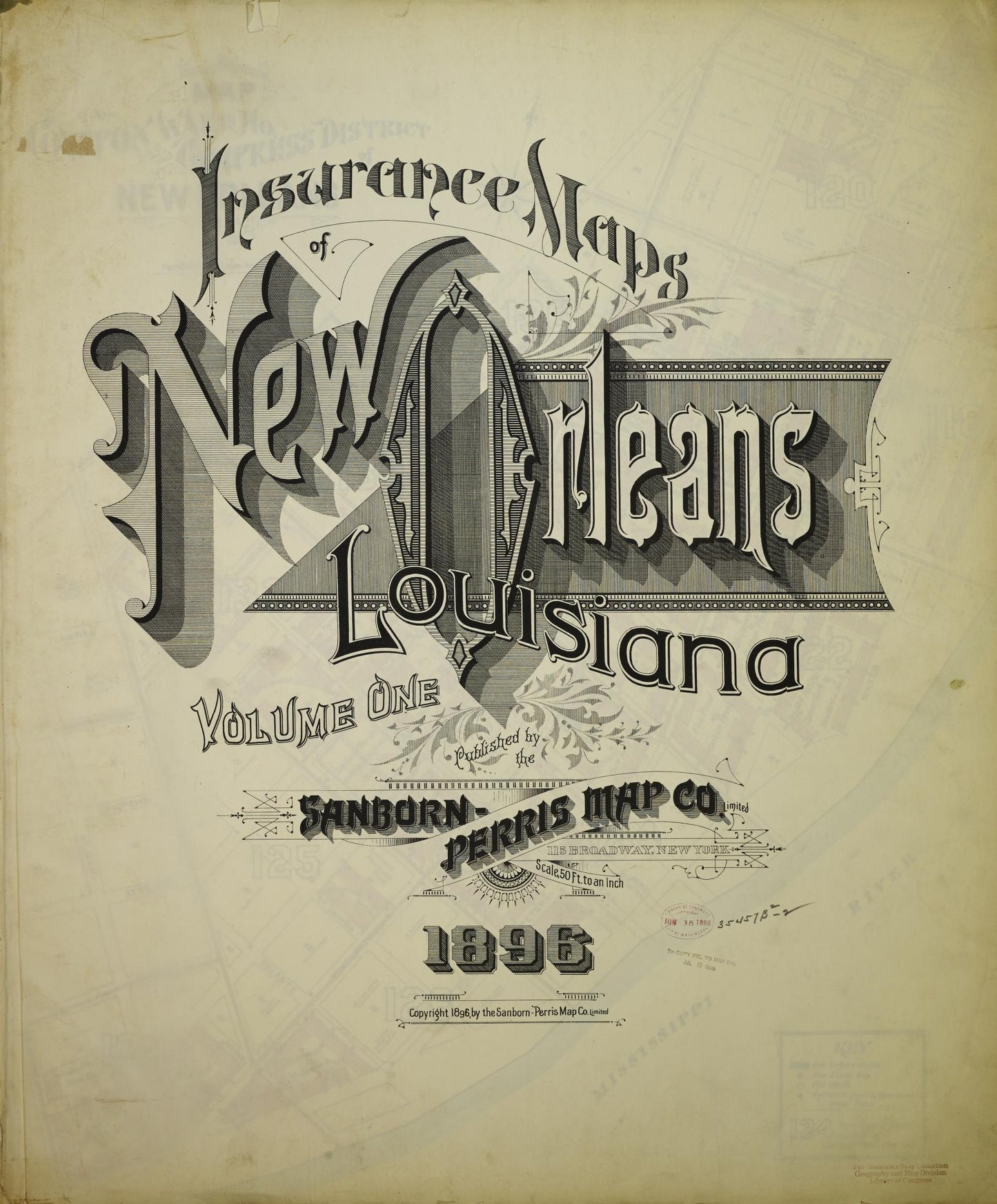 Sanborn Fire Insurance Map from New Orleans, Orleans Parish, Louisiana. (1895) – Historic Sanborn Fire Insurance Map Print