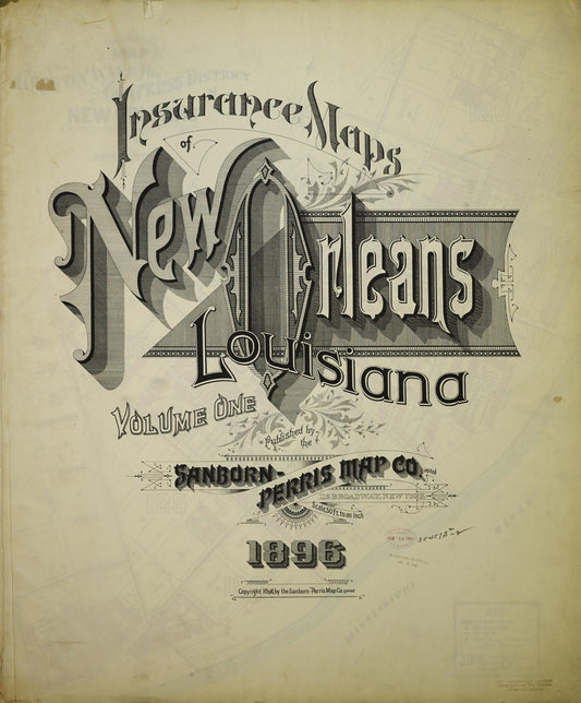 Sanborn Fire Insurance Map from New Orleans, Orleans Parish, Louisiana. (1895) – Historic Sanborn Fire Insurance Map Print