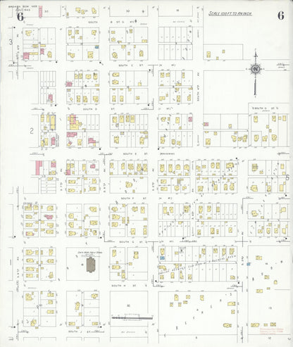 Sanborn Fire Insurance Map from Broken Bow, Custer County, Nebraska (1943), Sheet #0006 - Complete Map Set gallery image, historic Sanborn map, vintage wall art, Nebraska Nebraska