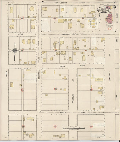 Sanborn Fire Insurance Map from Waterville, Douglas County, Washington (1942), Sheet #0005 - Complete Map Set gallery image, historic Sanborn map, vintage wall art, Washington Washington