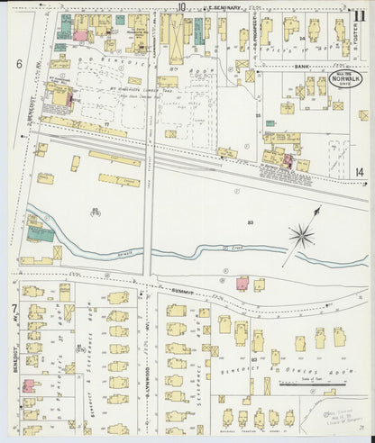 Sanborn Fire Insurance Map from Norwalk, Huron County, Ohio (1906), Sheet #0011 - Complete Map Set gallery image, historic Sanborn map, vintage wall art, Ohio Ohio