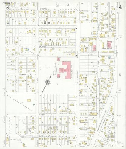 Sanborn Fire Insurance Map from Monahans, Ward County, Texas (1940), Sheet #0004 - Historic Sanborn Fire Insurance Map Print, vintage old map wall art, antique decor, genealogy gift, Texas Texas map