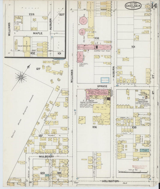 Sanborn Fire Insurance Map from Chelsea, Suffolk County, Massachusetts (1889), Sheet #0014 - Historic Sanborn Fire Insurance Map Print, vintage old map wall art, antique decor, genealogy gift, Massachusetts Massachusetts map