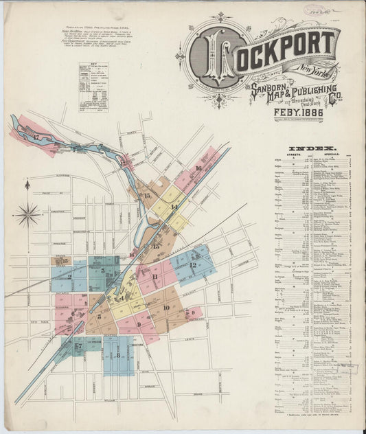 Sanborn Fire Insurance Map from Lockport, Niagara County, New York. (1886) – Historic Sanborn Fire Insurance Map Print