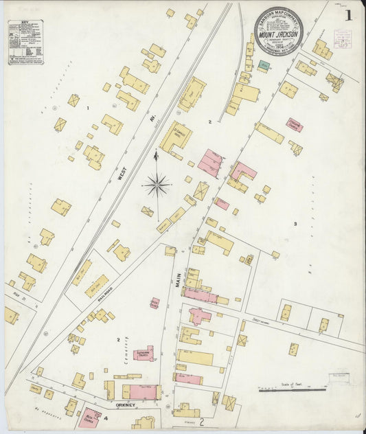 Sanborn Fire Insurance Map from Mount Jackson, Shenandoah County, Virginia. (1904) – Historic Sanborn Fire Insurance Map Print