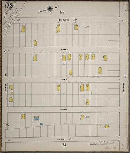 Sanborn Fire Insurance Map from Worcester, Worcester County, Massachusetts (1910), Sheet #0173 - Complete Map Set gallery image, historic Sanborn map, vintage wall art, Massachusetts Massachusetts