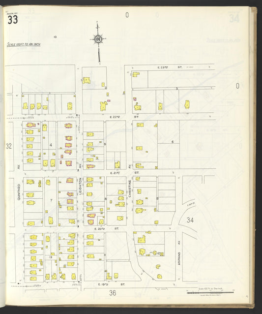 Sanborn Fire Insurance Map from Anniston, Calhoun County, Alabama (1925), Sheet #0033 - Historic Sanborn Fire Insurance Map Print, vintage old map wall art, antique decor, genealogy gift, Alabama Alabama map