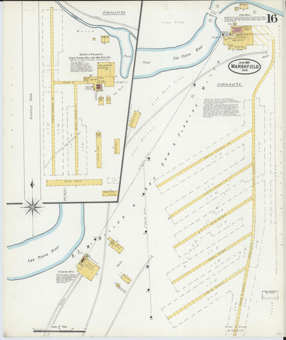 Sanborn Fire Insurance Map from Marshfield, Wood County, Wisconsin (1904), Sheet #0016 - Complete Map Set gallery image, historic Sanborn map, vintage wall art, Wisconsin Wisconsin