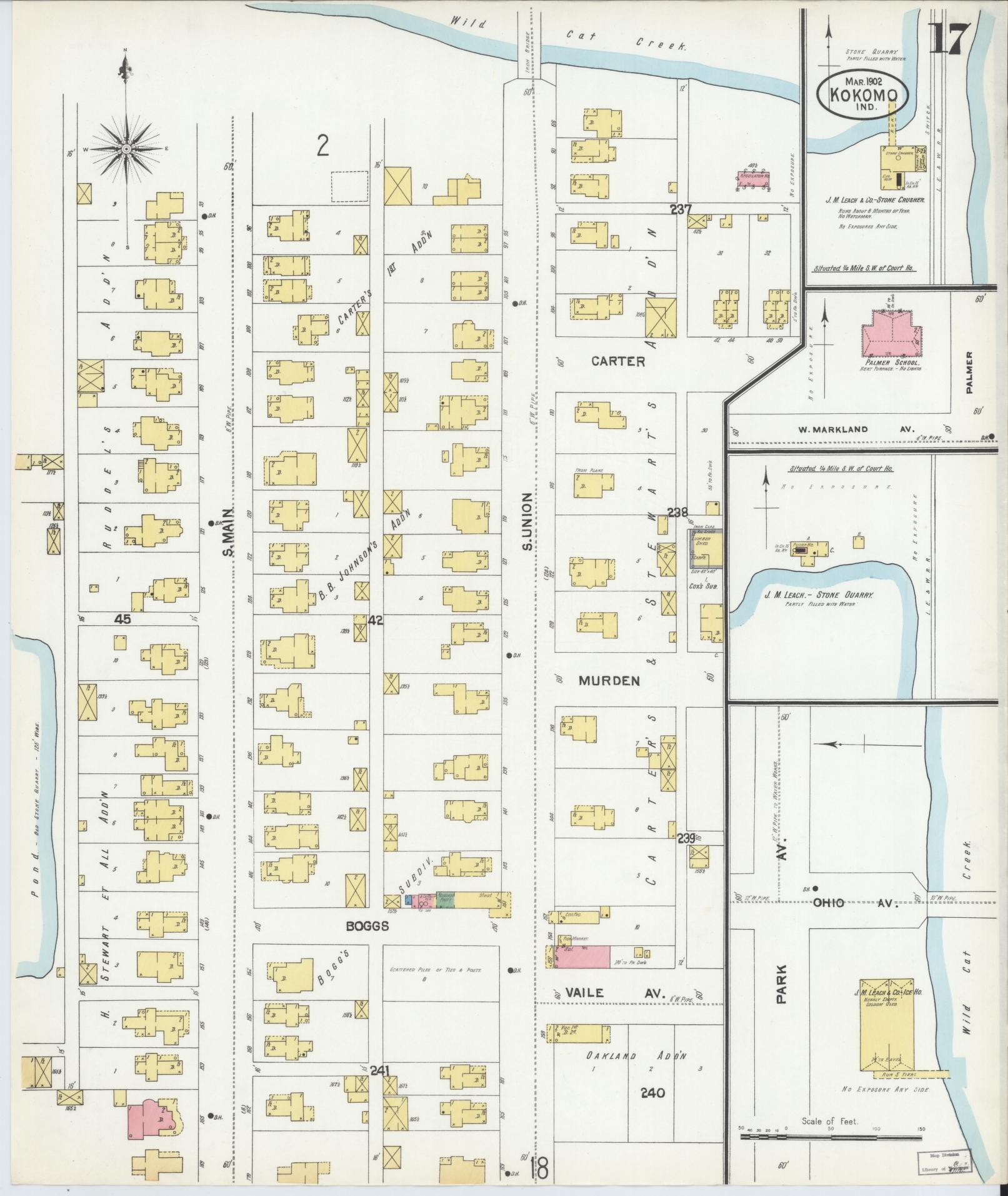 Sanborn Fire Insurance Map from Kokomo, Howard County, Indiana (1902), Sheet #0017 - Historic Sanborn Fire Insurance Map Print, vintage old map wall art, antique decor, genealogy gift, Indiana Indiana map