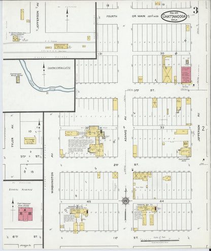 Sanborn Fire Insurance Map from Chattanooga, Comanche County, Oklahoma (1919), Sheet #0003 - Complete Map Set gallery image, historic Sanborn map, vintage wall art, Oklahoma Oklahoma