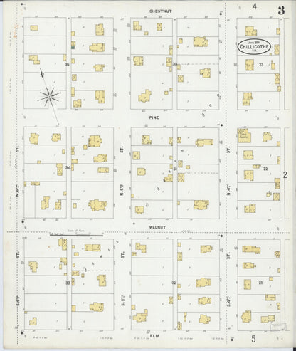 Sanborn Fire Insurance Map from Chillicothe, Peoria County, Illinois (1899), Sheet #0003 - Historic Sanborn Fire Insurance Map Print, vintage old map wall art, antique decor, genealogy gift, Illinois Illinois map