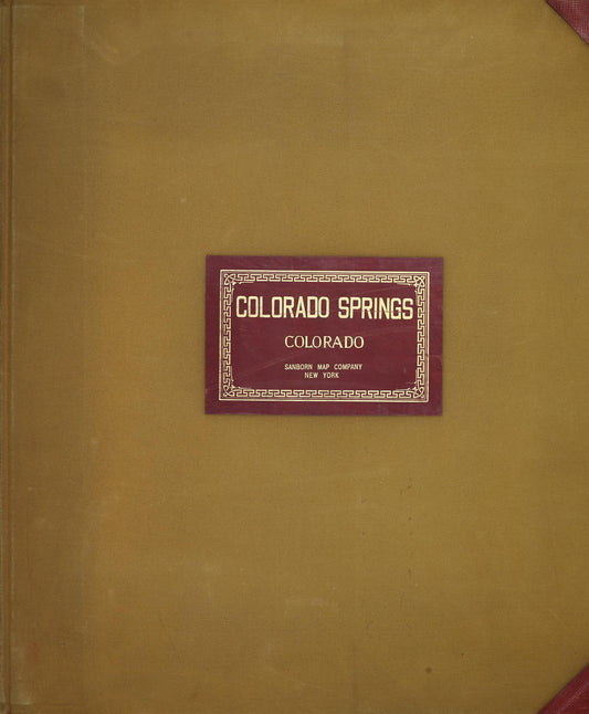 Sanborn Fire Insurance Map from Colorado Springs, El Paso County, Colorado (1962), Sheet #0001 - Historic Sanborn Fire Insurance Map Print, vintage old map wall art, antique decor, genealogy gift, Colorado Colorado map