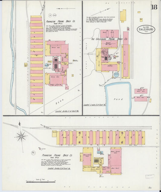 Sanborn Fire Insurance Map from Galesburg, Knox County, Illinois (1898), Sheet #0018 - Historic Sanborn Fire Insurance Map Print, vintage old map wall art, antique decor, genealogy gift, Illinois Illinois map
