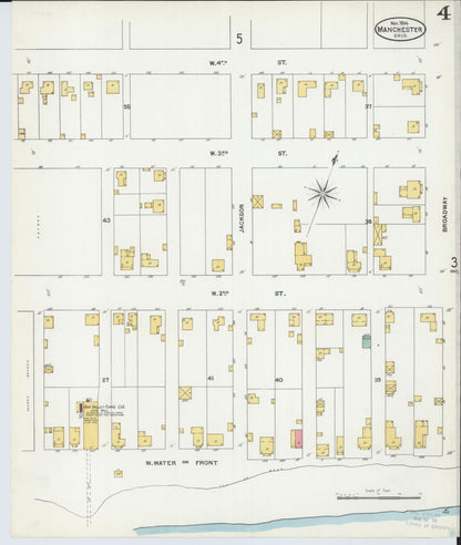 Sanborn Fire Insurance Map from Manchester, Adams County, Ohio (1904), Sheet #0004 - Historic Sanborn Fire Insurance Map Print, vintage old map wall art, antique decor, genealogy gift, Ohio Ohio map