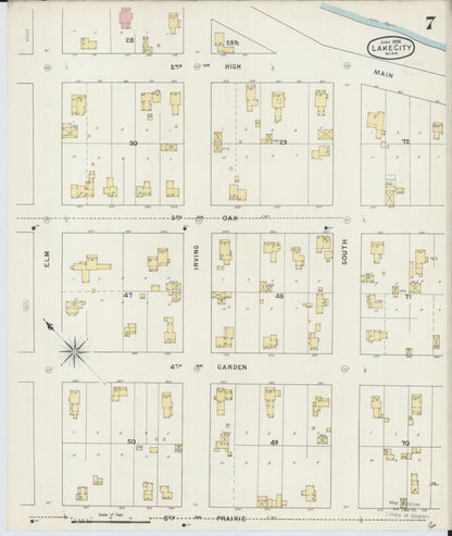 Sanborn Fire Insurance Map from Lake City, Wabasha County, Minnesota (1894), Sheet #0007 - Historic Sanborn Fire Insurance Map Print, vintage old map wall art, antique decor, genealogy gift, Minnesota Minnesota map