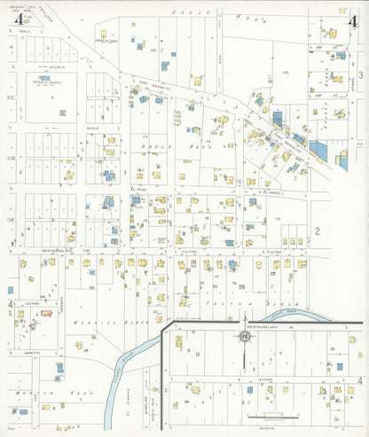 Sanborn Fire Insurance Map from Mason, Mason County, Texas (1936), Sheet #0004 - Complete Map Set gallery image, historic Sanborn map, vintage wall art, Texas Texas