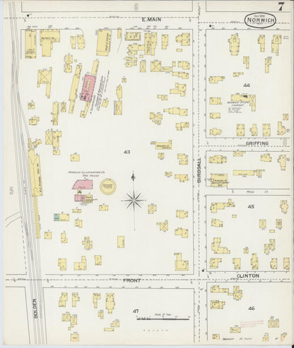 Sanborn Fire Insurance Map from Norwich, Chenango County, New York (1892), Sheet #0007 - Complete Map Set gallery image, historic Sanborn map, vintage wall art, New York New York