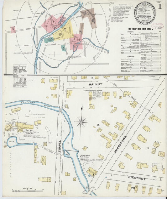 Sanborn Fire Insurance Map from Gowanda, Cattaraugus And Erie Counties, New York. (1892) – Historic Sanborn Fire Insurance Map Print