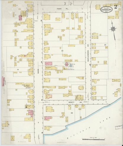 Sanborn Fire Insurance Map from Cranbury, Middlesex County, New Jersey (1916), Sheet #0002 - Complete Map Set gallery image, historic Sanborn map, vintage wall art, New Jersey New Jersey
