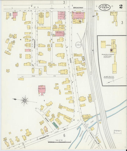 Sanborn Fire Insurance Map from Fonda, Montgomery County, New York (1906), Sheet #0002 - Complete Map Set gallery image, historic Sanborn map, vintage wall art, New York New York