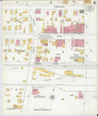 Sanborn Fire Insurance Map from Ionia, Ionia County, Michigan (1900), Sheet #0004 - Complete Map Set gallery image, historic Sanborn map, vintage wall art, Michigan Michigan