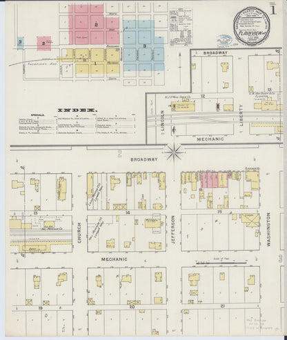Sanborn Fire Insurance Map from Plainview, Wabasha County, Minnesota (1894), Sheet #0001 - Complete Map Set gallery image, historic Sanborn map, vintage wall art, Minnesota Minnesota