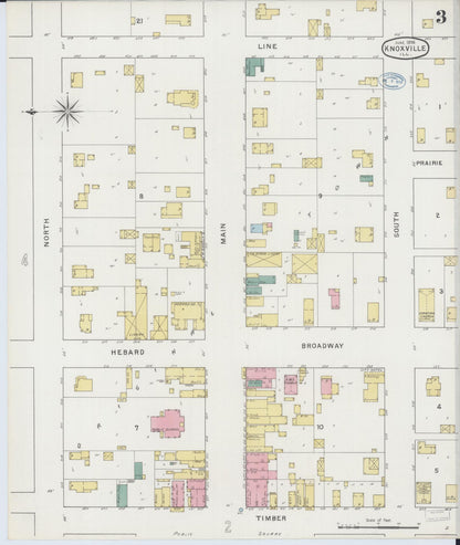 Sanborn Fire Insurance Map from Knoxville, Knox County, Illinois (1894), Sheet #0003 - Complete Map Set gallery image, historic Sanborn map, vintage wall art, Illinois Illinois