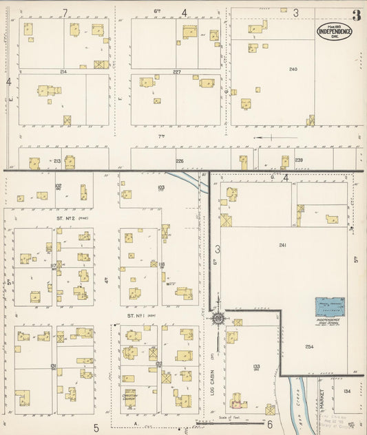Sanborn Fire Insurance Map from Independence, Polk County, Oregon (1913), Sheet #0003 - Historic Sanborn Fire Insurance Map Print, vintage old map wall art, antique decor, genealogy gift, Oregon Oregon map