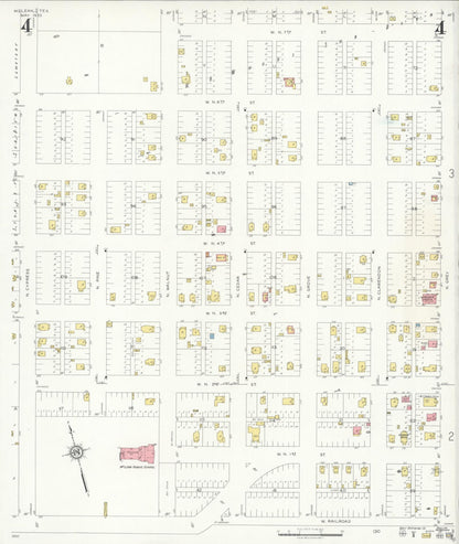 Sanborn Fire Insurance Map from McLean, Gray County, Texas (1933), Sheet #0004 - Historic Sanborn Fire Insurance Map Print, vintage old map wall art, antique decor, genealogy gift, Texas Texas map