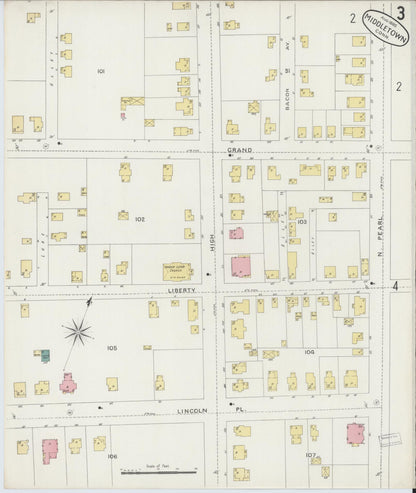 Sanborn Fire Insurance Map from Middletown, Middlesex County, Connecticut (1895), Sheet #0003 - Complete Map Set gallery image, historic Sanborn map, vintage wall art, Connecticut Connecticut