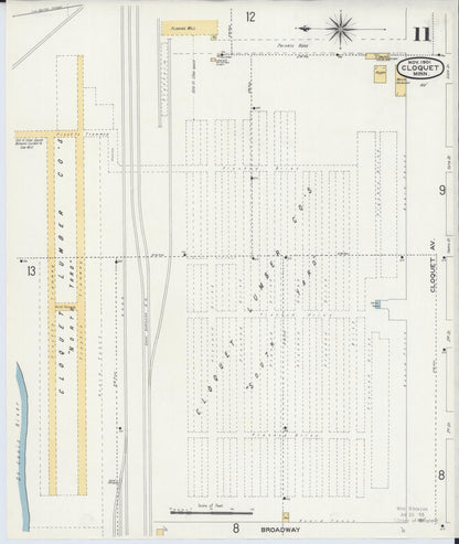 Sanborn Fire Insurance Map from Cloquet, Carlton County, Minnesota (1901), Sheet #0011 - Complete Map Set gallery image, historic Sanborn map, vintage wall art, Minnesota Minnesota