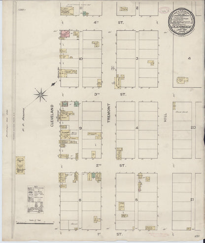 Sanborn Fire Insurance Map from Oceanside, San Diego County, California (1887), Sheet #0001 - Historic Sanborn Fire Insurance Map Print, vintage old map wall art, antique decor, genealogy gift, California California map
