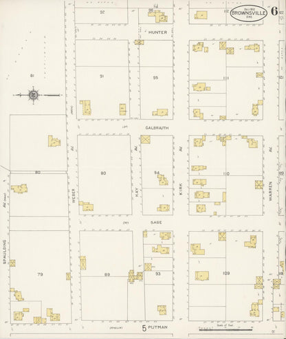 Sanborn Fire Insurance Map from Brownsville, Linn County, Oregon (1912), Sheet #0006 - Complete Map Set gallery image, historic Sanborn map, vintage wall art, Oregon Oregon
