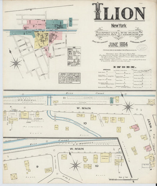 Sanborn Fire Insurance Map from Ilion, Herkimer County, New York. (1884) – Historic Sanborn Fire Insurance Map Print