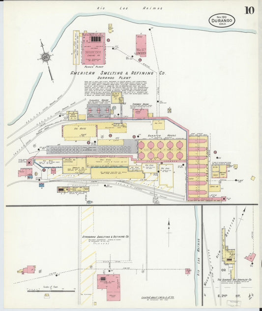 Sanborn Fire Insurance Map from Durango, La Plata County, Colorado (1910), Sheet #0010 - Historic Sanborn Fire Insurance Map Print, vintage old map wall art, antique decor, genealogy gift, Colorado Colorado map
