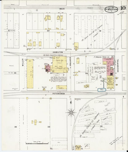 Sanborn Fire Insurance Map from Fort Madison, Lee County, Iowa (1894), Sheet #0010 - Historic Sanborn Fire Insurance Map Print