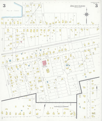 Sanborn Fire Insurance Map from Pardeeville, Columbia County, Wisconsin (1937), Sheet #0003 - Complete Map Set gallery image, historic Sanborn map, vintage wall art, Wisconsin Wisconsin